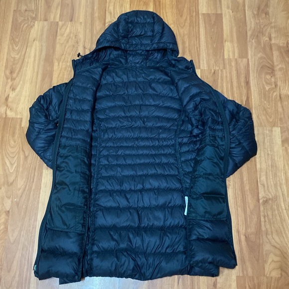 ❤️ Uniqlo Long Puffer Ultra Light Down Black Jacket Size Extra Small XS - Picture 3 of 13